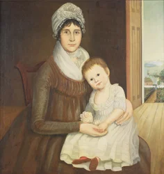 Mevrouw Daniel Truman en kind, ca. 1798-1810